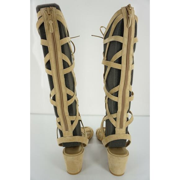Stuart Weitzman Roman Gladiator Suede Sandal Size 8 Block Heel Open Toe $425 New - Picture 4 of 11